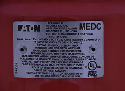 MEDC DB3B- آژیر ضد انفجار MEDC DB3B